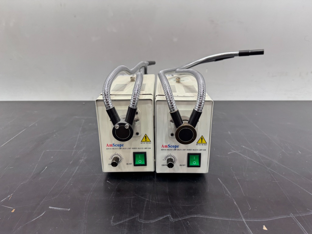 Image of Amscope Series 150W Haloid Lamp Cold Light Source Quantity 2